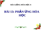 Bài giảng Phản ứng hóa học - Hóa 8 - GV.N Nam