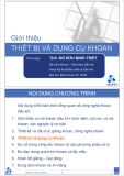 Giới thiệu Thiết bị và dụng cu khoan - TS Đỗ Hữa Minh Triết