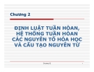 Bài giảng Định luật tuần hòan, hệ thống tuần hòan các nguyên tố hóa học và cấu tạo nguyên tử