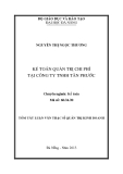 Tóm tắt luận văn thạc sĩ: Kế toán quản trị chi phí sản xuất tại Công ty TNHH Tân Phước