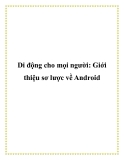 Di động cho mọi người: Giới thiệu sơ lược về Android