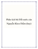 Phân tích bài Đất nước của Nguyễn Khoa Điềm