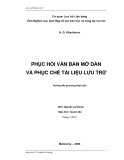 Phục hồi văn bản mờ dần và phục chế tài liệu lưu trữ - A.G. Kharitonov