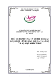 Luận văn nuôi trồng thủy sản: Thử nghiệm ương cá rô phi đỏ giai đoạn bột lên hương với các mật độ và độ mặn khác nhau