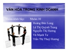 Tiểu luận: Văn hóa trong kinh doanh