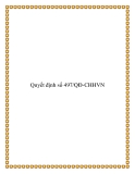 Quyết định số 497/QĐ-CHHVN 2013