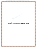 Quyết định số 1581/QĐ-UBND 2013