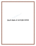 Quyết định số 1615/QĐ-UBND 2013