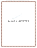 Quyết định số 1626/QĐ-UBND 2013