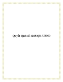 Quyết định số 1265/QĐ-UBND 2013