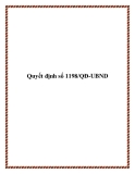 Quyết định số 1198/QĐ-UBND 2013