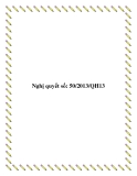 Nghị quyết số: 50/2013/QH13 2013