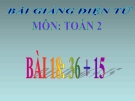 Bài giảng 36+15 - Toán 2 - GV.Lê Văn Hải