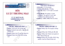 Bài giảng Luật thương mại - TS. Nguyễn Nam Hà