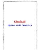 Chuyên đề Định gía bất động sản