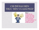 Tiểu luận: Chi phí đại diện thực tiễn cùng các giải pháp