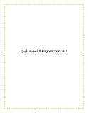 Quyết định số 2204/QĐ-BGDĐT 2013