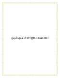 Quyết định số 957/QĐ-UBND 2013