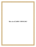Báo cáo số 24/BC-UBND 2013