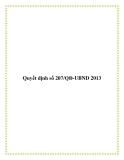 Quyết định số 207/QĐ-UBND 2013