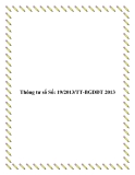 Thông tư số Số: 19/2013/TT-BGDĐT 2013