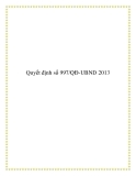 Quyết định số 997/QĐ-UBND 2013