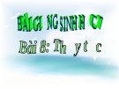 Bài giảng Sinh học 7 bài 8: Thủy tức