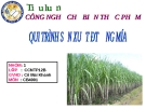 Thuyết trình Tiểu luận công nghê thực phẩm: Quy trình sản xuất đường mía