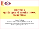 Bài giảng Marketing cơ bản (Nguyễn Tiến Dũng) - Chương 9