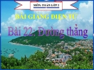 Bài giảng Đường thẳng - Toán 2 - GV.Lê Văn Hải