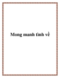 Mong manh tình về