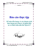 Báo cáo thực tập: Kế toán tiền lương và các khoản trích theo lương tại Công ty cổ phần Đầu tư và Phát triển nhà Hà Nội số 27