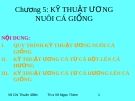 Bài giảng Kỹ thuật sản xuất cá giống: Chương 5 - ThS.Võ Ngọc Thám