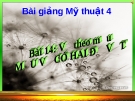 Bài 14: Vẽ theo mẫu: Mẫu có hai đồ vật - Bài giảng điện tử Mỹ thuật 4 - GV.Phạm Hồng Thái