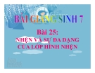 Bài giảng Sinh học 7 bài 25: Nhện và sự đa dạng của lớp hình nhện