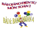 Bài giảng Bảng nhân 4 - Toán 2 - GV.Lê Văn Hải