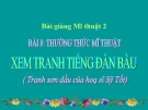 Bài 8: Xem tranh Tiếng đàn bầu - Bài giảng điện tử Mỹ thuật 2 - GV.N.Bách Tùng