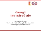 Bài giảng Thống kê ứng dụng (TS Nguyễn Tiến Dũng) - Chương 2 Thu thập dữ liệu