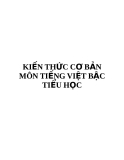 Kiến thức cơ bản môn Tiếng Việt bậc Tiểu học