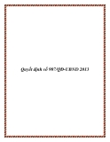 Quyết định số 907/QĐ-UBND 2013