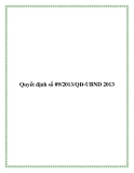 Quyết định số 09/2013/QĐ-UBND 2013