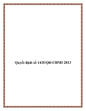 Quyết định số 1435/QĐ-UBND 2013