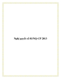 Nghị quyết số 81/NQ-CP 2013