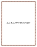 Quyết định 1469/QĐ-UBND 2013
