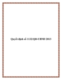 Quyết định số 1132/QĐ-UBND 2013