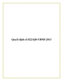 Quyết định số 822/QĐ-UBND 2013
