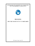 Bài giảng Thực hành vi xử lý và vi điều khiển - ĐH CNTT và Truyền thông