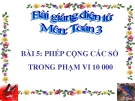 Bài giảng Phép cộng các số trong phạm vi 10 000 - Toán 3 - GV.Ng.P.Hùng