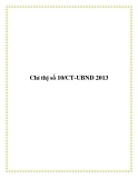 Văn bản số 10/CT-UBND 2013