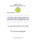 Luận văn: Xây dựng chiến lược kinh doanh cho DNTN đang giai đoạn 2008-2014